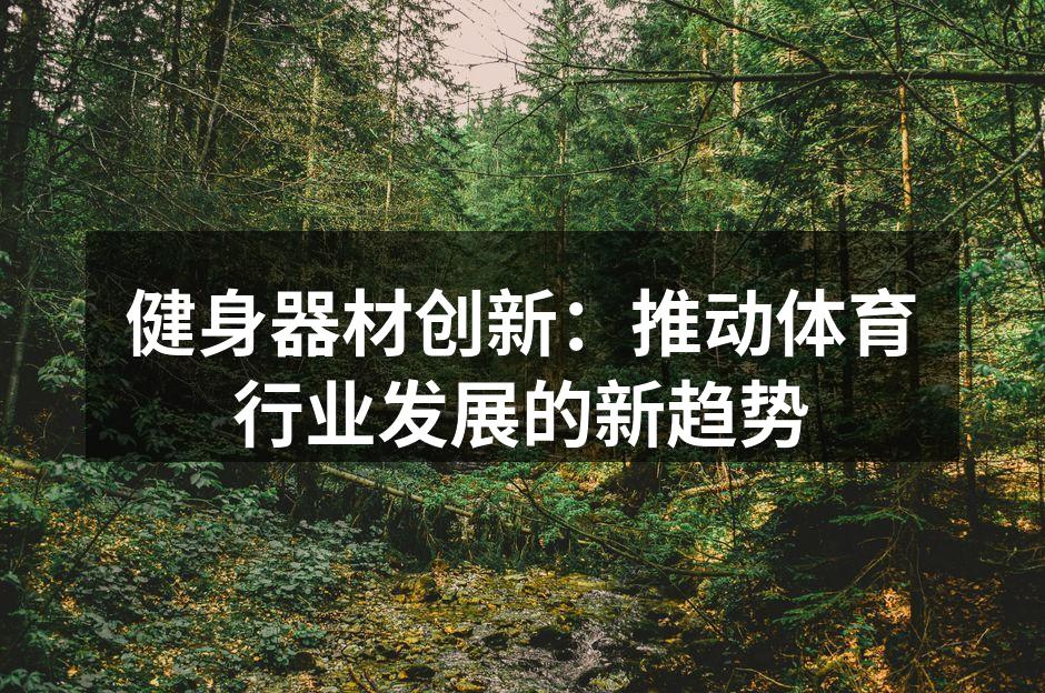 健身器材创新：推动体育行业发展的新趋势