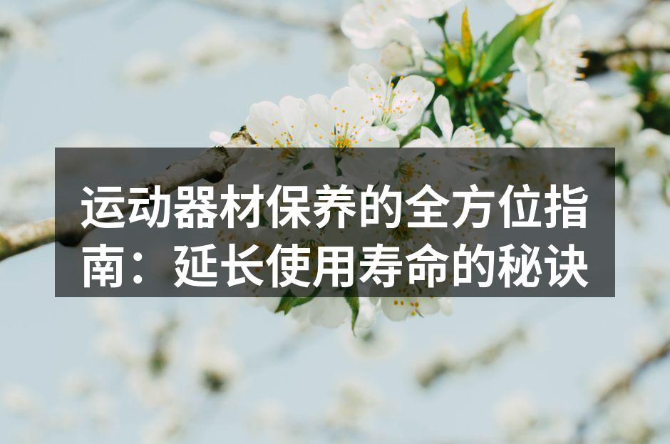 运动器材保养的全方位指南：延长使用寿命的秘诀