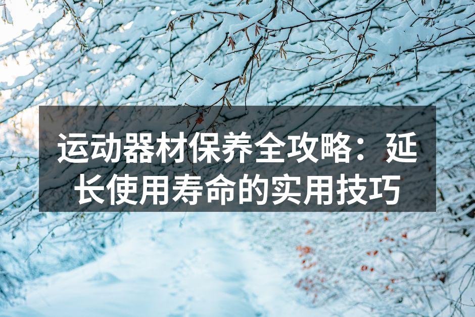 运动器材保养全攻略：延长使用寿命的实用技巧